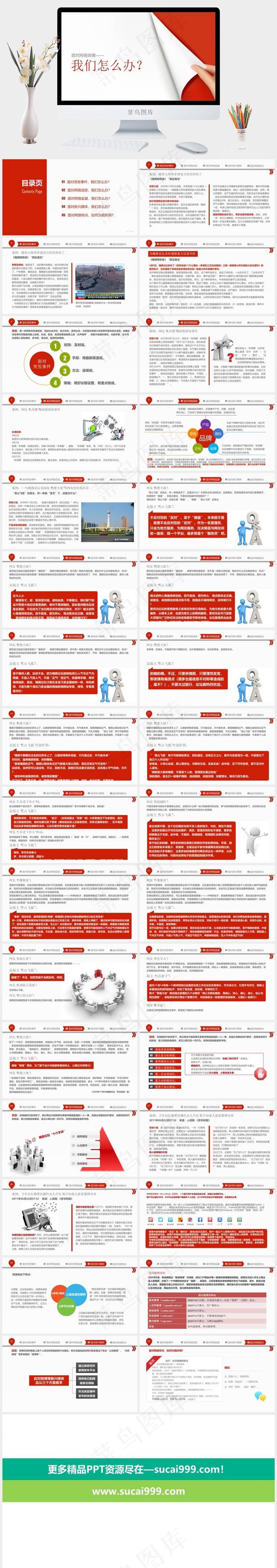 面对网络舆情该怎么办图片白色简洁标准PPT模板