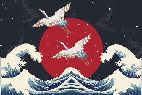 仙鹤插画图片 仙鹤插画图片