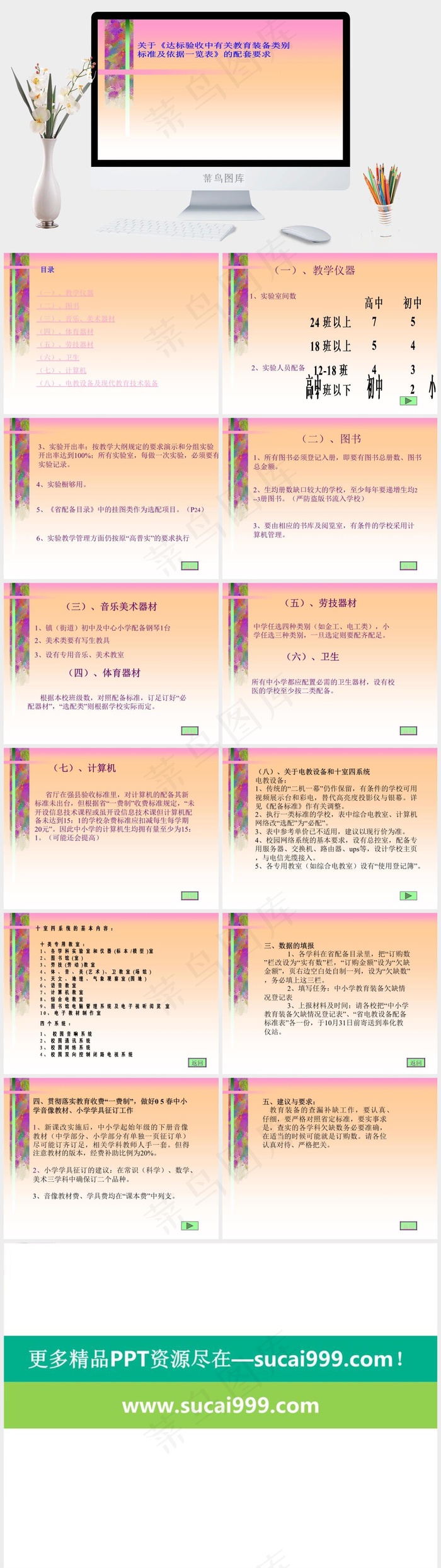 渐变色背景橘色橙色白色简洁PPT模板