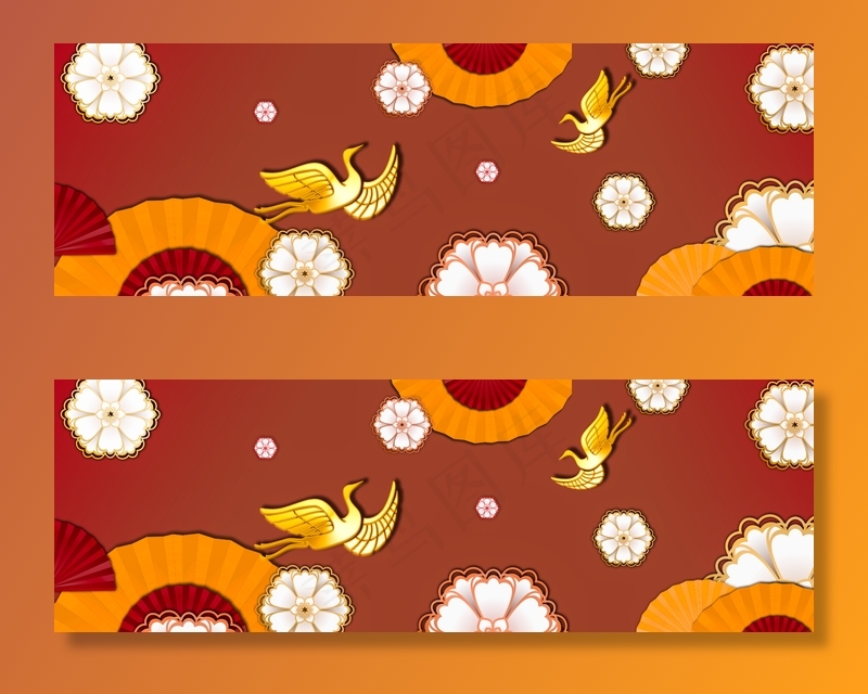 新中式花鸟背景墙图片(5906x1969)psd模版下载