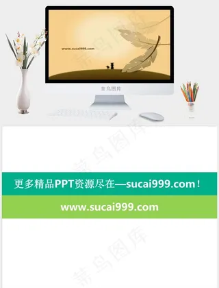 羽片飞扬咖啡色ppt背景图案橘色橙色简洁PPT模板橘色橙色简洁PPT模板