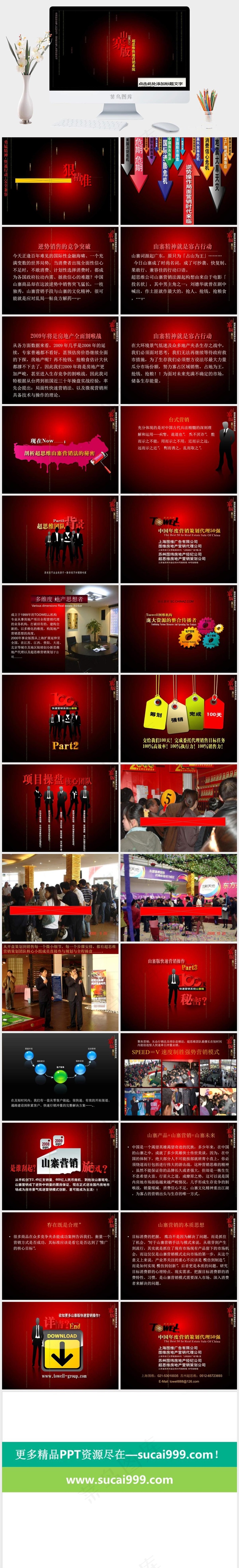 商务营销ppt模板黑色硬朗PPT模板