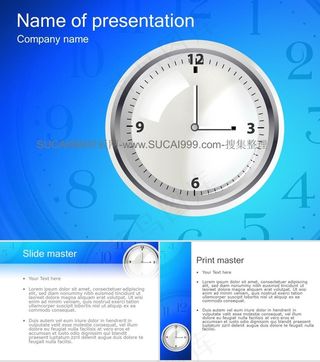 时钟ppt模板突出PPT模板