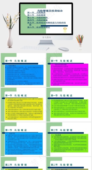 风险管理及投资组合图片投资白色绿色PPT模板白色绿色营销PPT模板预览图
