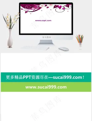 花纹背景白色营销PPT模板白色营销PPT模板预览图