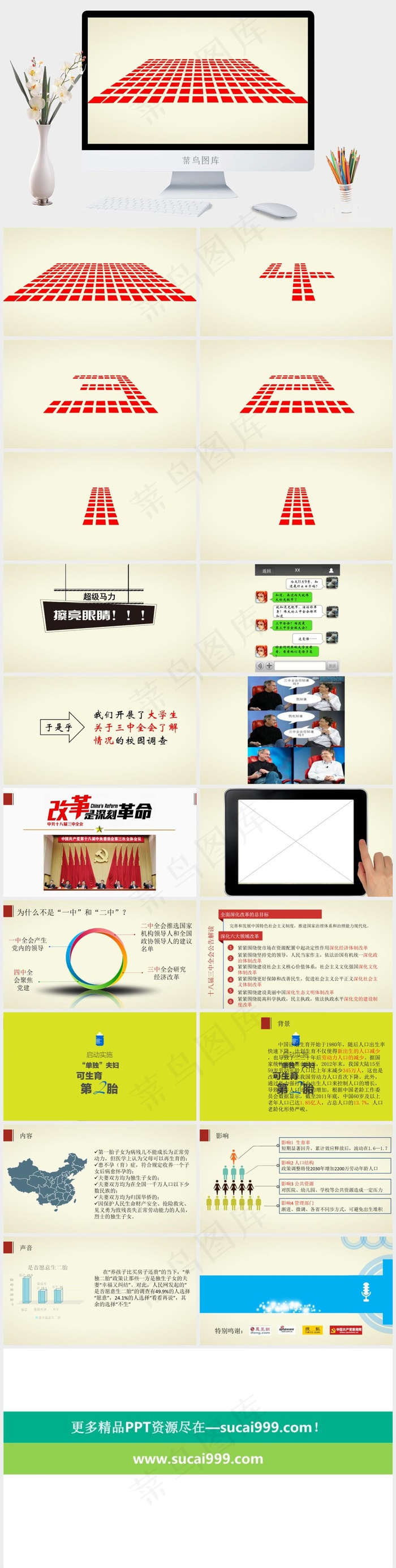 工作汇报ppt模板黄色简洁营销PPT模板