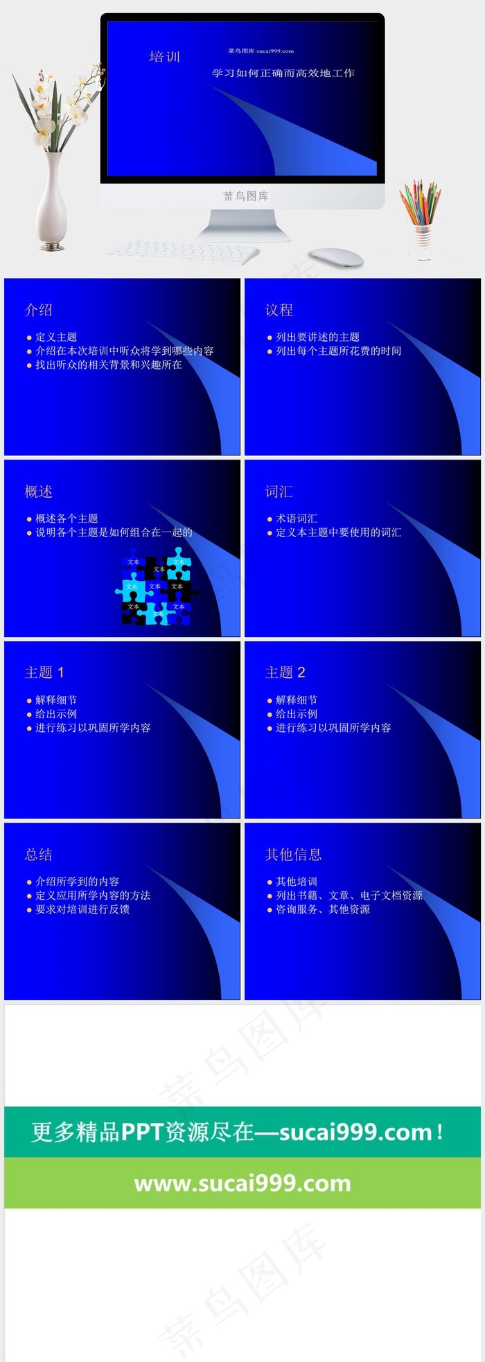 人力资源培训PPT培训培训学习蓝色简洁PPT模板培训
蓝色简洁PPT模板