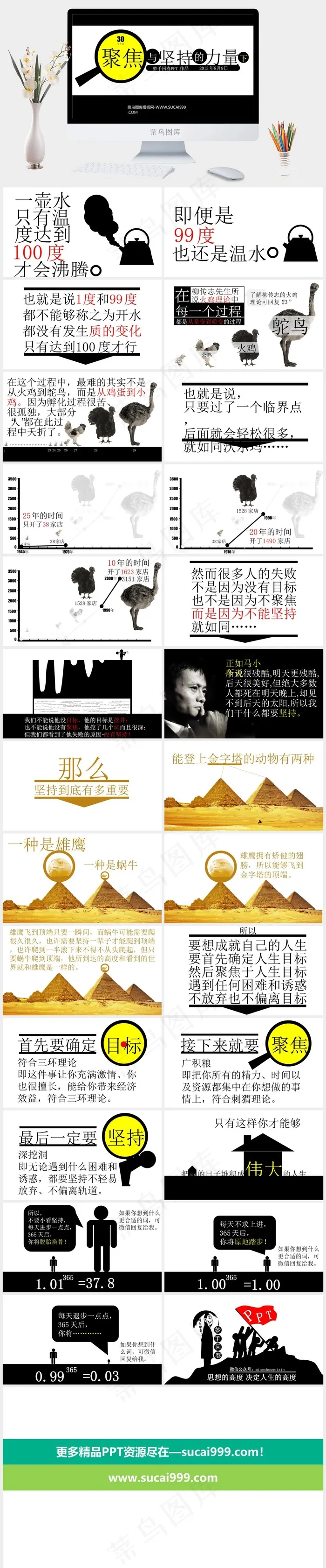 妙手回春PPT作品欣赏白色黑色营销PPT模板