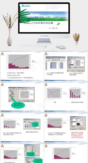 ExcelPPT白色实景风PPT模板预览图