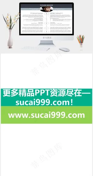 英文简历设计白色硬朗PPT模板白色硬朗PPT模板
