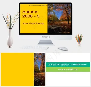 落叶漂流PPT模板下载黄色实景风标准PPT模板黄色实景风标准PPT模板