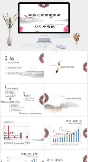 中国风幻灯片模板下载市场分析
中国风
国风
白色中国风PPT模板预览图