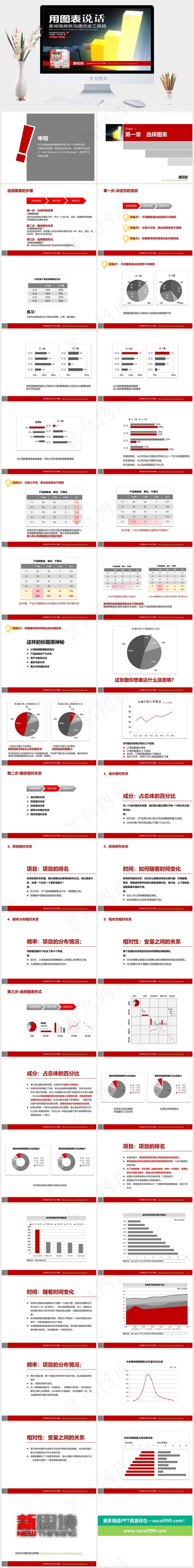 图表PPT模板灰色硬朗PPT模板