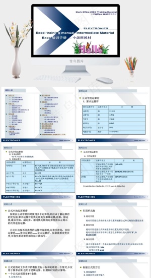 EXCEL培训课程ppt模板图表培训培训教材白色营销PPT模板图表
培训教材
白色营销PPT模板