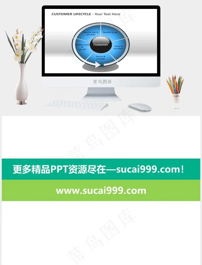 扩散循环关系PPT图表 (2)白色突出PPT模板白色突出PPT模板