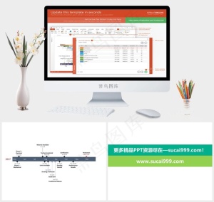 时间轴PPT模板白色PPT模板白色PPT模板预览图