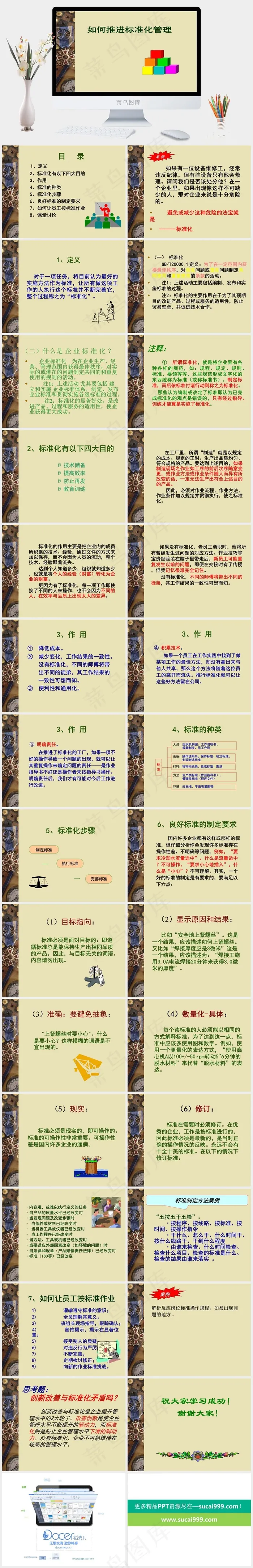如何推进标准化管理黄色营销PPT模板