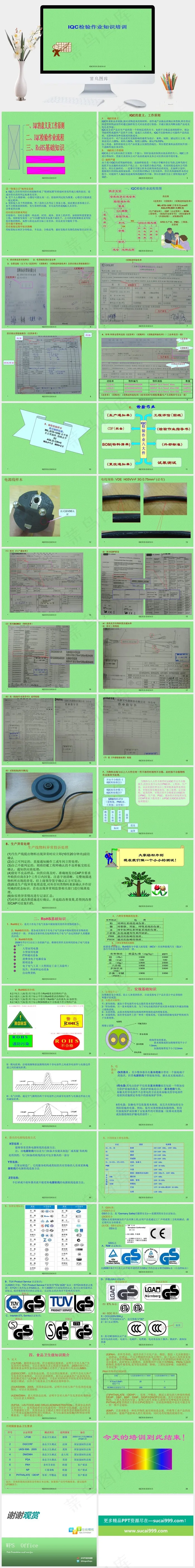 来料品质检验（IQC）知识培训培训
绿色PPT模板