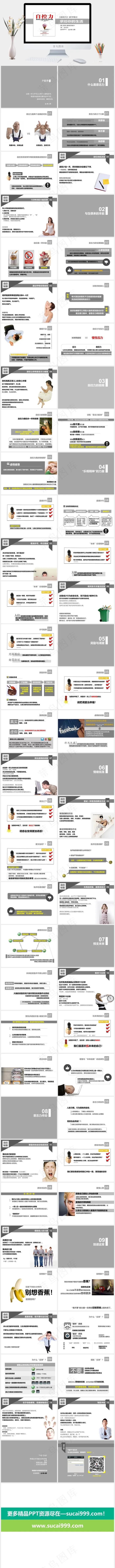 自控力读后感PPT读书白色素雅PPT模板白色素雅PPT模板