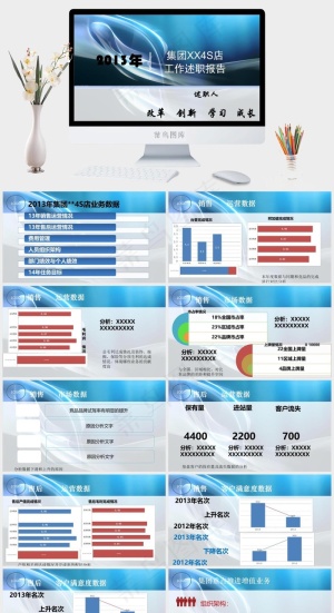 工作报告图片述职报告
灰色科技实景风PPT模板预览图