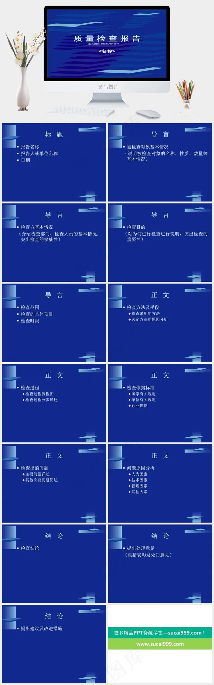 质量报告PPT蓝色营销PPT模板蓝色营销PPT模板