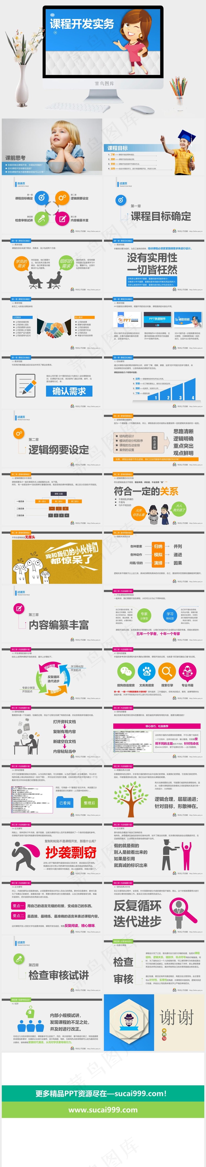 内训师课程开发培训PPT课件蓝色灰色卡通风标准PPT模板蓝色灰色卡通风标准PPT模板