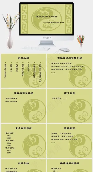 中国风语文文言文教育模板总结教师教学黄色营销简洁PPT模板总结
黄色简洁营销卡通风PPT模板预览图