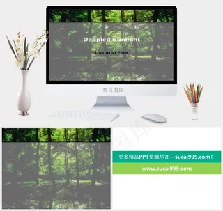 树林雅境PPT模板免费下载灰色实景风PPT模板灰色实景风PPT模板