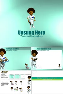 国外PPT青色卡通风简洁PPT模板 国外PPT青色卡通风简洁PPT模板