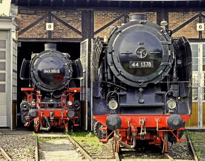 蒸汽机车、重型货车机车、br44、br 44、三圆柱、dr look、停机坪、瓦格纳薄板