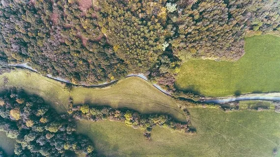 鸟瞰,鸟瞰,环境,草地,田园诗,户外,河流,风景 鸟瞰,鸟瞰,环境,草地,田园诗,户外,河流,风景