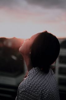 日落，巴厘岛，光，黄昏，天空，华丽，年轻，女人