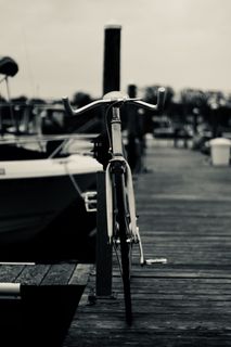 美国，东莫里奇，哈茨湾诱饵和钓具，夏天，水，船，独自，黑暗