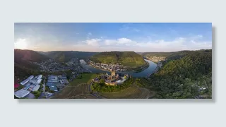 cochem、panorama、mosel、城堡、帝国城堡、德国、村庄、名胜