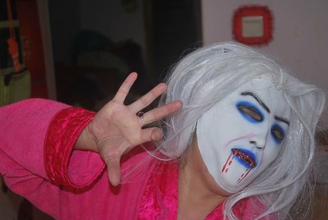 面具、万圣节、女巫、恐怖、恐惧、服装、真人、化妆