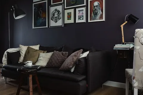 现代深色客厅设计