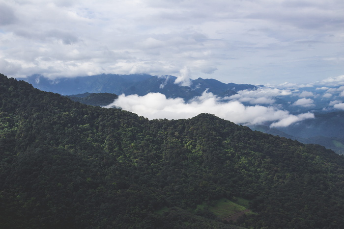 景观、山脉、自然、天空、背景、云、日光、森林