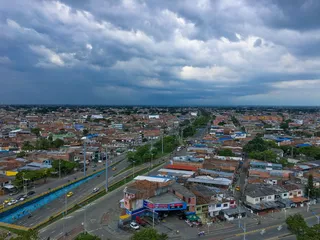 蓝色, 卡利, 卡利瓦尔, 街道, 房屋, 天空, 城市, 云