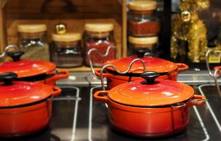 莫，红，食物，放食物，容器，自助餐，吃，餐厅