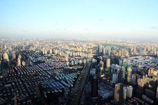 城市，建筑，世贸中心，上海全景，建筑外观，城市景观，建筑，建筑结构