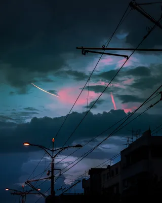 打开立柱灯、电缆、电力线、输电塔、自然、电线杆、户外、天气