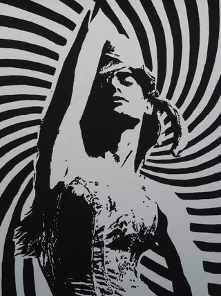 女主角，形象，艺术，黑白，女人，人物，表演，发生