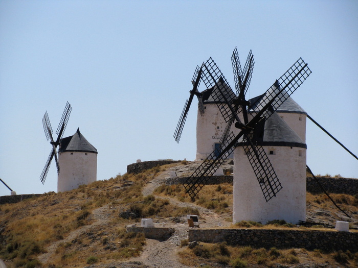 castile la mancha，西班牙，castile-la mancha，建筑，景观，历史建筑，纪念碑，磨坊