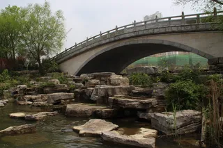 长沙梅溪湖，有拍，有桥，有桥-人工结构，有连接，有建结构，有建筑