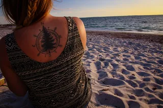 澳大利亚，南弗里曼特尔，海滩，陆地，单人，沙滩，真人，休闲活动