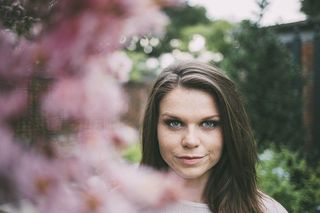 美丽，花朵，人物，肖像，女人，头像，一个人，年轻人