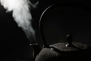 艺术，黑色，黑白，黑暗，火焰，水壶，肖像，烟雾