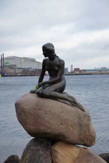 小美人鱼，丹麦，海洋，艺术和工艺，人类表现，雕塑，雕像，天空