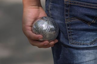 保龄球，球，游戏，地址，手，腹部，一人，持球