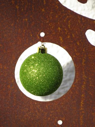 球，玻璃球，weihnachstkugel，圣诞节，绿色，无人，室内，绿色